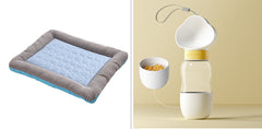 Pet Cooling Pad Bed For Dogs Cats Puppy Kitten Cool Mat Pet Blanket Ice Silk Material Soft For Summer Sleeping Blue Breathable