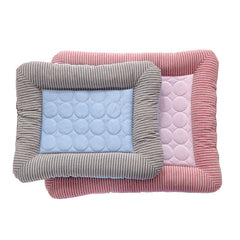 Pet Cooling Pad Bed For Dogs Cats Puppy Kitten Cool Mat Pet Blanket Ice Silk Material Soft For Summer Sleeping Blue Breathable