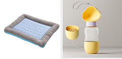 Pet Cooling Pad Bed For Dogs Cats Puppy Kitten Cool Mat Pet Blanket Ice Silk Material Soft For Summer Sleeping Blue Breathable