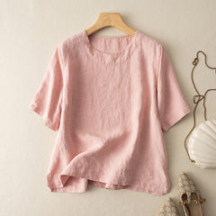 Textured 2025 Summer New Arrival Loose-fit Casual Pullover