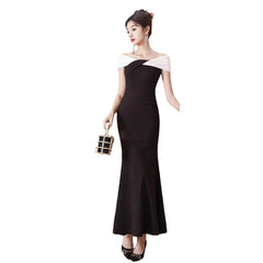 Elegant Off-shoulder Evening Gown With A Feminine Touch