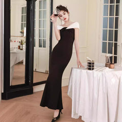 Elegant Off-shoulder Evening Gown With A Feminine Touch
