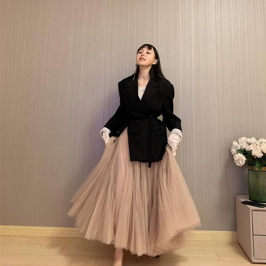 Womens Mid-length Fluffy Casual Princess Dress