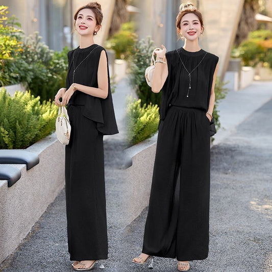 Summer New Arrival High-end Wide-leg Pants Set