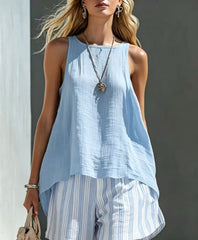 Solid Color V-Neck Long-Sleeve Shirt Womens Loose-Fitting Button-Up Top