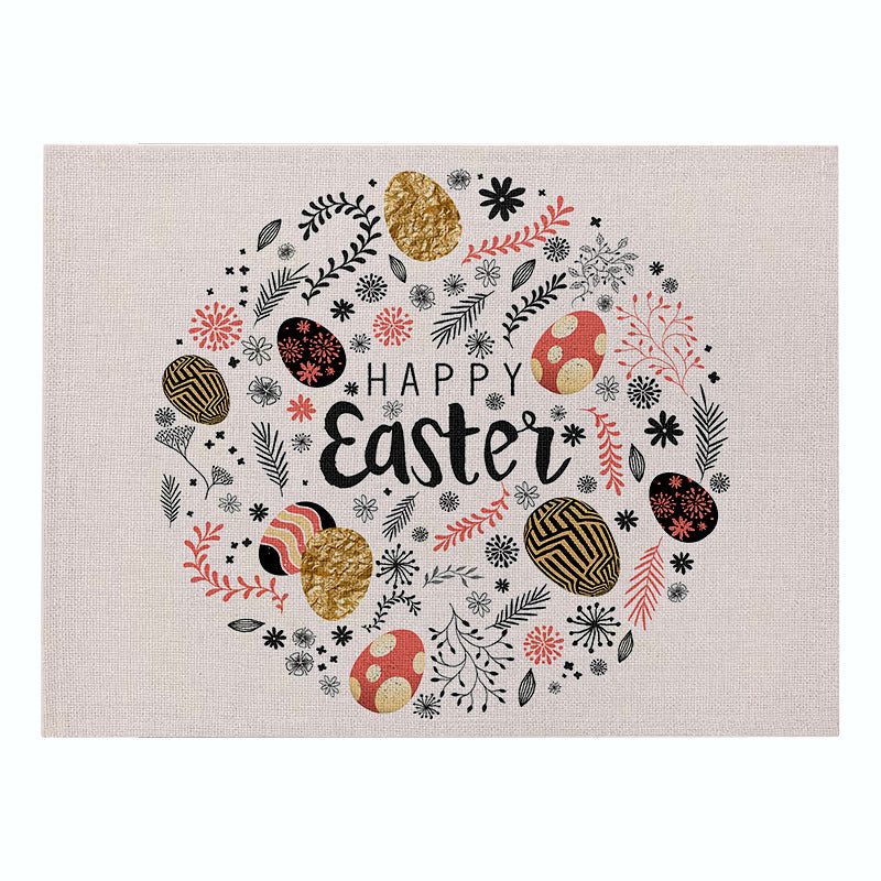 Home Cartoon Rabbit Kitchen Insulation Coaster Anti-scalding Cotton And Linen Western Placemat