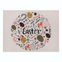 Home Cartoon Rabbit Kitchen Insulation Coaster Anti-scalding Cotton And Linen Western Placemat