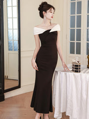 Elegant Off-shoulder Evening Gown With A Feminine Touch