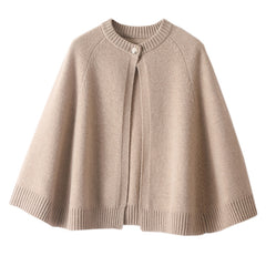 Wool Large Cape Warm Knitted Outerwear Cloak Shawl
