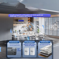 Punch-free Wall-mounted Fan For Kitchen Home Bathroom And Toilet