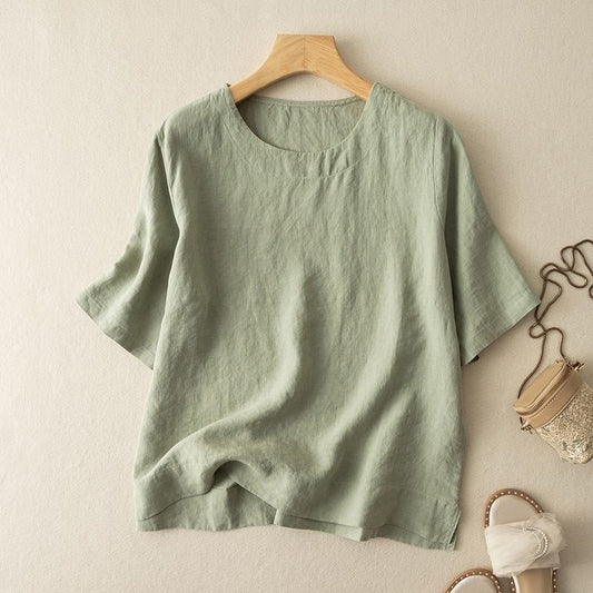 Textured 2025 Summer New Arrival Loose-fit Casual Pullover