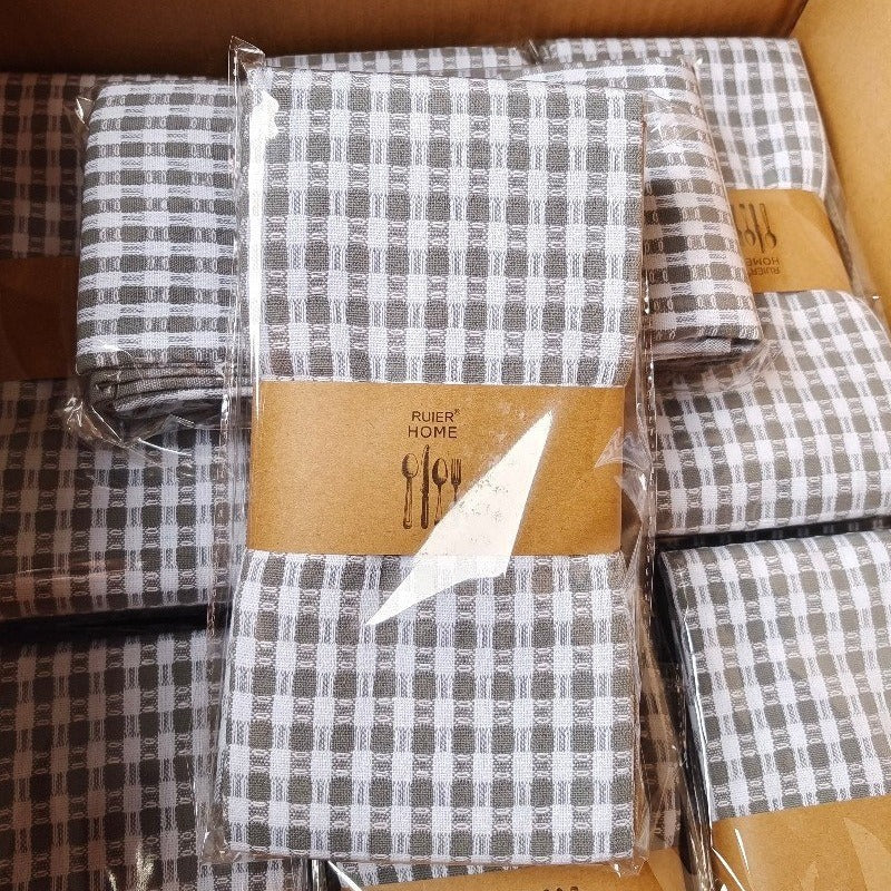 Three Piece Set Of Tea Towels For Home And Kitchen Use